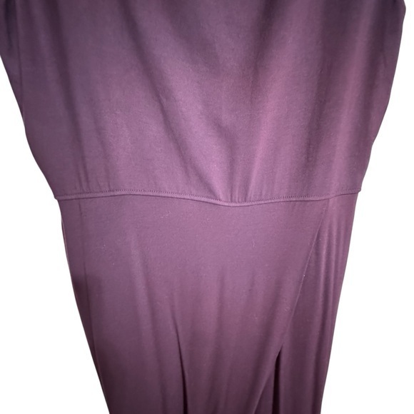Eileen Fisher 🤎EUC Bateau Neck Jumpsuit Wine color Size M/M Soft Jersey Wide Leg - Picture 6 of 13